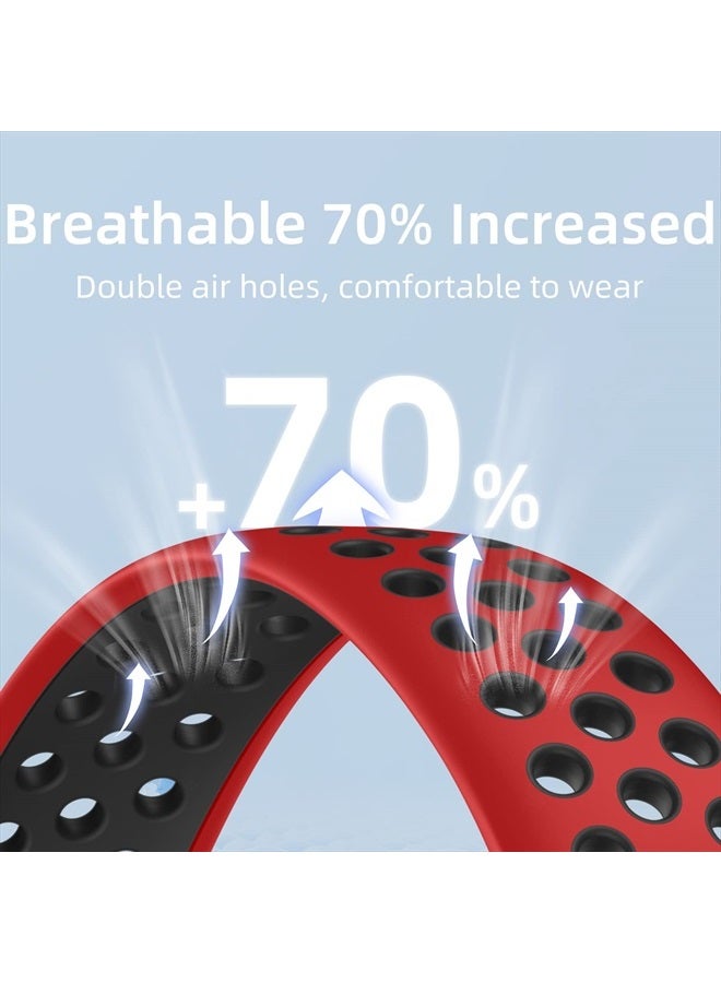 DAQIN 6 PACK No Gap Bands Only Compatible with Samsung Galaxy Watch 5 Band/Galaxy Watch 4 Band 40mm 44m/Galaxy Watch 5 Pro Band 45mm/Watch 4 Classic Band, 20mm Soft Silicone Sport Bands for Women & Men - Image 3