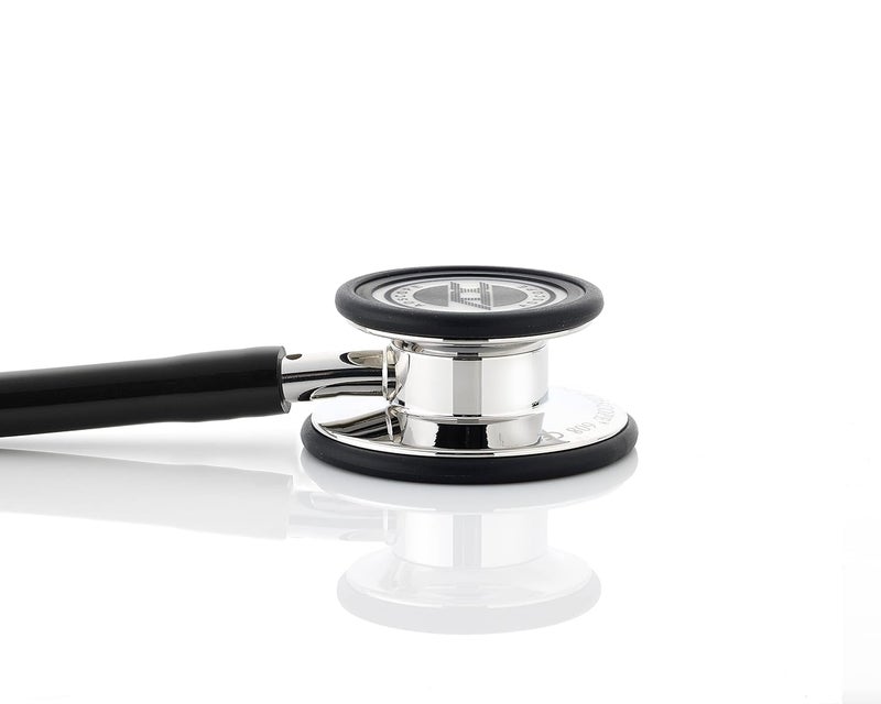 ADC Adscope 608 Convertible Clinician Stethoscope with Tunable AFD Technology, Adult Diaphragm and Adult Bell or Pediatric Diaphragm, 31 inch Length, Mirror Black - Image 2