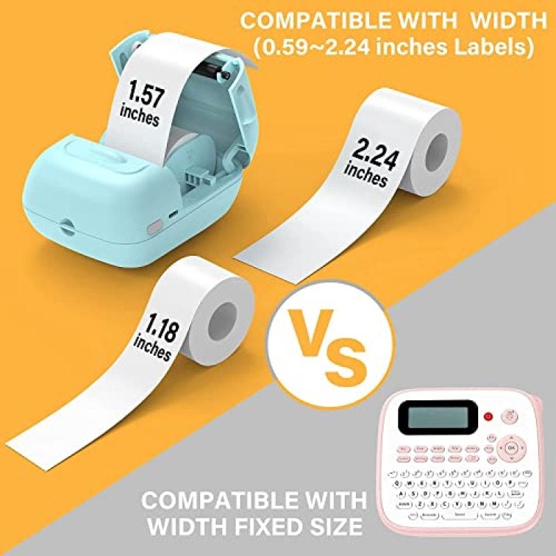Portable Thermal Label Printer: 1200 Dpi High-Resolution Printing - Wireless Bluetooth Connection, Compact 3.14X1.75 Inch Blue Thermal Barcode Printer for Small Business, Office, Retail And Travel - Image 4