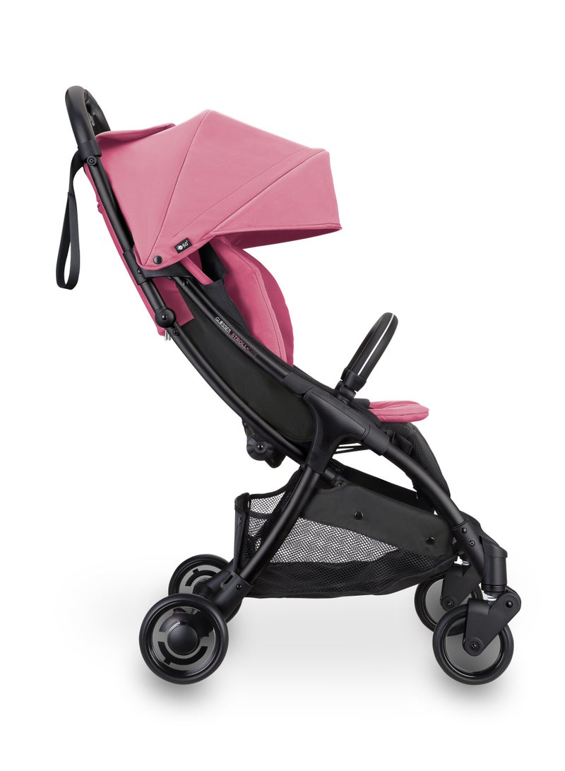 Globber Stroll Lite Lightweight Kids Stroller – Foldable Adjustable Ride On – Pastel Pink - Image 5