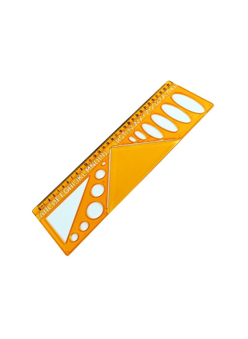 ARK Ellipse Template circles and triangles + letters 30 cm