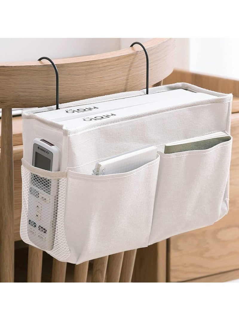 Excefore Bedside Storage Pocket, 2 Pcs Bedside Hanging Storage Basket Adjustable Mulit-purpose Bed Organiser Caddy with Iron Hanging Hook for Home, School, Dormitory, Bedroom  - Image 2