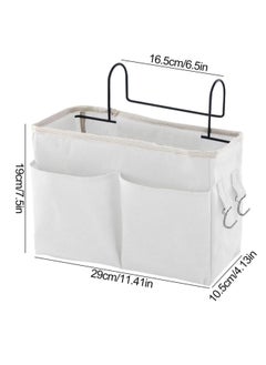 Excefore Bedside Storage Pocket, 2 Pcs Bedside Hanging Storage Basket Adjustable Mulit-purpose Bed Organiser Caddy with Iron Hanging Hook for Home, School, Dormitory, Bedroom  - Image 4