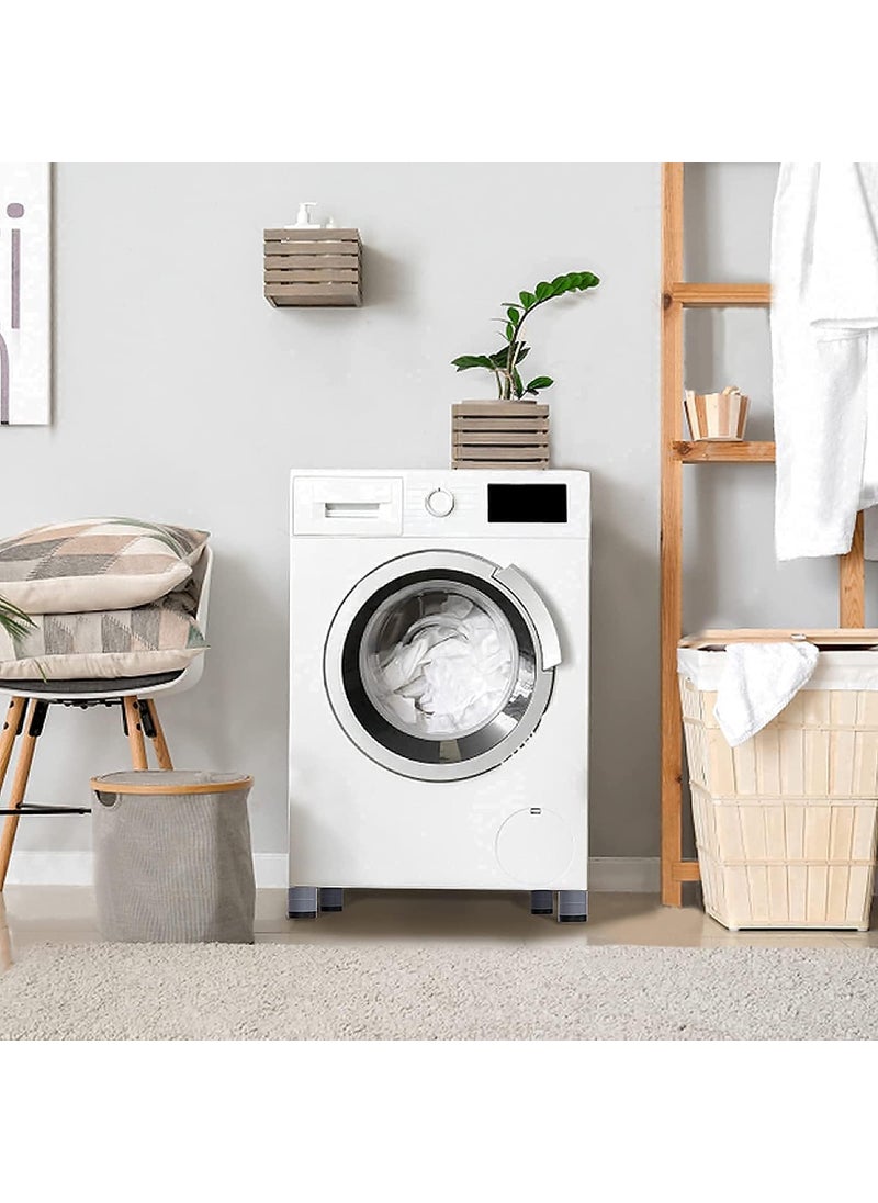 Kunji Stackable Round Anti Vibration Pads Washer Dryer Washing Machine Leveling Fridge Feet Anti Walk Pads Furniture Lifting Base Shock Absorber Grey  - Image 4