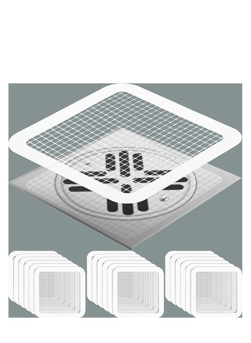 SOLARAE Disposable Drain Hair Catcher, 50 Pieces Shower Drain Covers Hair Traps for Shower Drains Mesh Shower Drain Hair Catcher Sticker Hair Collector for Bathroom Bathtub Kitchen - Image 1