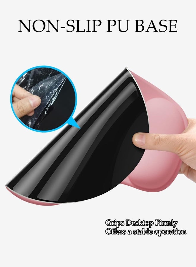 DUNISO Ergonomic Mouse Pad with Gel Wrist Support, Comfortable Computer Mousepad with Memory Foam Wrist Rest and Non-Slip Base,Relieve Wrist Pain Mouse Pad, for Computer, Laptop, Office & Home,225*195*22mm,Pink - Image 4