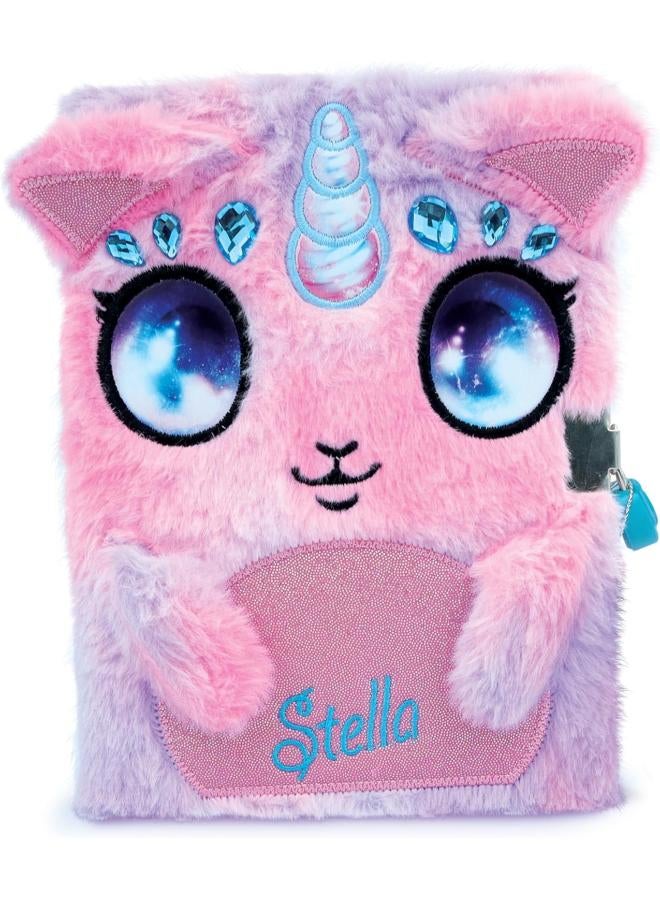 نيبولوس ستارز - دفتر يوميات سرية من ستيلا مصنوع من القطيفة الناعمة! دفتر ملاحظات بغلاف من 100 صفحة للبنات - Image 1