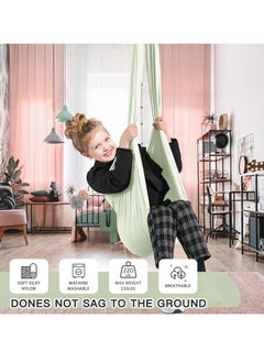 Kids Indoor Sensory Swing (Hardware Included), Provides Calmness and Relaxation for Children with Special Needs, Sensory Swing Indoor Kids Adjustable Hammock Great for ADHD, Autism, Indoor Therapeutic Swing - Light Green - pzsku/Z8DA64DE34A0E1022D470Z/45/_/1734074027/a5448990-edcb-4c39-94fb-9265a1386553