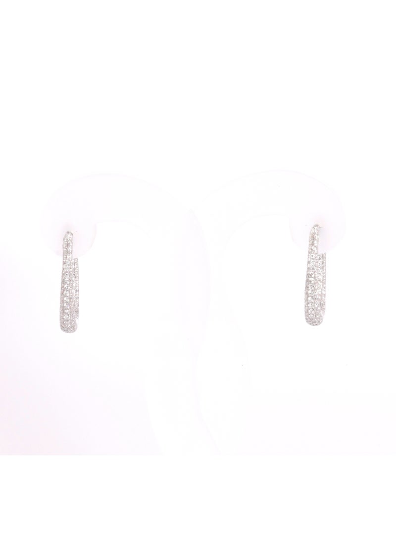 MIKURA Earrings, G/H Color, SI Clarity, 18KW, 168D  - Image 2