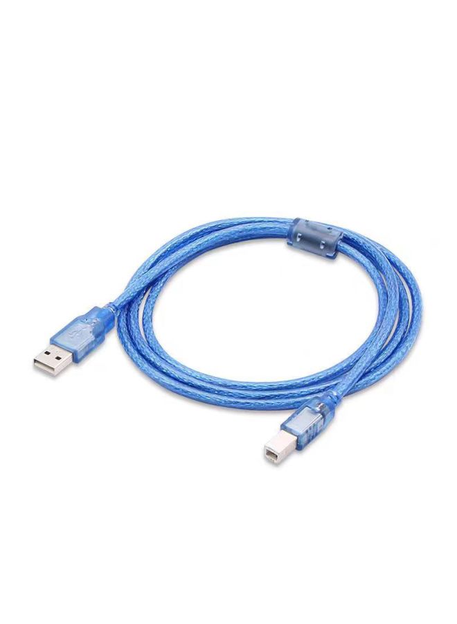 Loquat Transparent Blue USB2.0 Print Line Am To Bm All Copper High Speed Square USB Printer Data Line 1.5 M A/B-Color:Transparent Blue A/b Printing Line-Length:1m (in Stock)  - Image 3