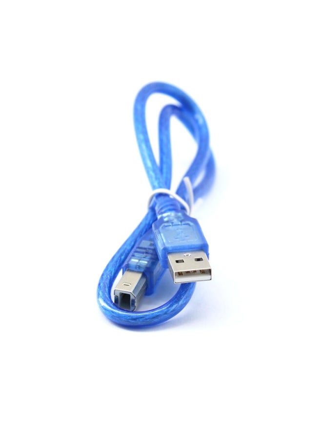 Loquat Transparent Blue USB2.0 Print Line Am To Bm All Copper High Speed Square USB Printer Data Line 1.5 M A/B-Color:Transparent Blue A/b Printing Line-Length:1m (in Stock)  - Image 1