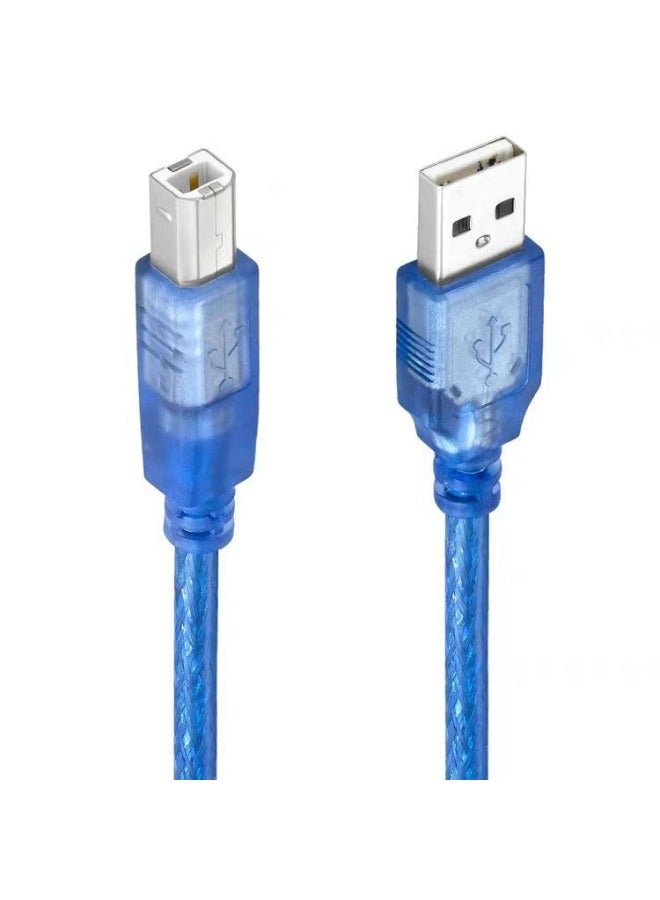 Loquat Transparent Blue USB2.0 Print Line Am To Bm All Copper High Speed Square USB Printer Data Line 1.5 M A/B-Color:Transparent Blue A/b Printing Line-Length:1m (in Stock)  - Image 5