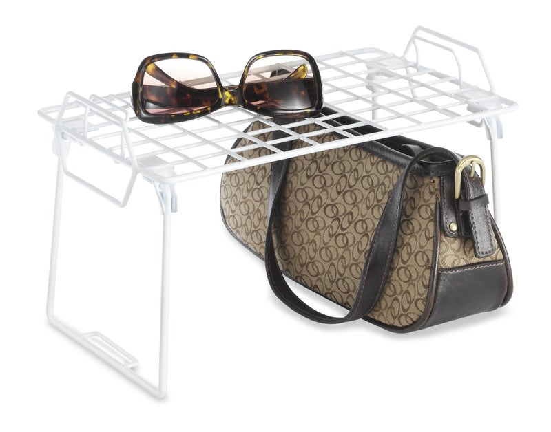 Whitmor Wire Grid Stacking Shelf Small, White - Image 4