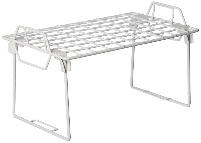 Whitmor Wire Grid Stacking Shelf Small, White - Image 1