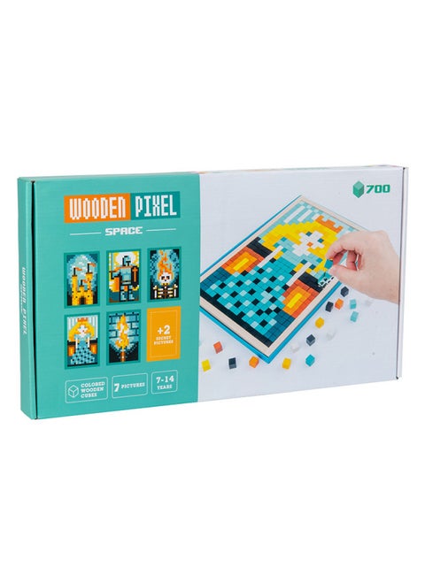 3d Three-dimensional Fun Mosaic Puzzle Children's Pixel Puzzle Building Blocks Animal Fruit Traffic Wooden Toys-Color:Pixel Puzzle-(Princess Castle) 1.05