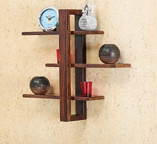 VM DECOR Sheesham Wood Floating Wall Shelf Size 23x6x22 Inches Brown for Kitchen Bedroom Bathroom - Image 3