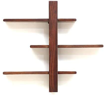 VM DECOR Sheesham Wood Floating Wall Shelf Size 23x6x22 Inches Brown for Kitchen Bedroom Bathroom - Image 4