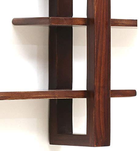VM DECOR Sheesham Wood Floating Wall Shelf Size 23x6x22 Inches Brown for Kitchen Bedroom Bathroom - Image 5