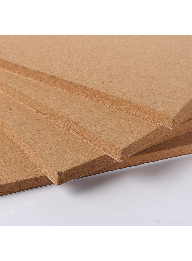 قطع من لوحات إعلانات الفلين، ألواح فلين بسُمك 1/2 بوصة، بلاط فلين بدون إطار، ألواح فلين ذاتية اللصق لتزيين الحائط، بلاط ألواح الفلين للمكتب والمدرسة والمنزل (المقاس: 6 قطع) - Image 2