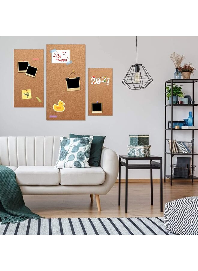 قطع من لوحات إعلانات الفلين، ألواح فلين بسُمك 1/2 بوصة، بلاط فلين بدون إطار، ألواح فلين ذاتية اللصق لتزيين الحائط، بلاط ألواح الفلين للمكتب والمدرسة والمنزل (المقاس: 6 قطع) - Image 5