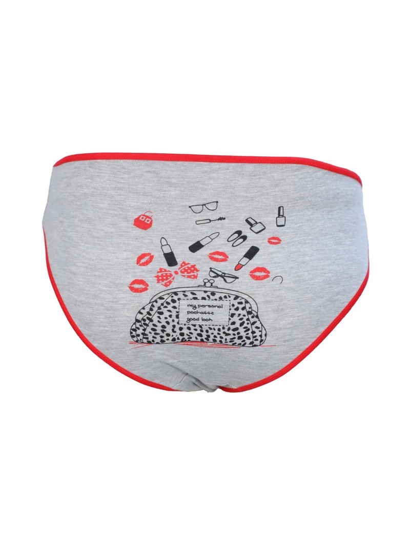 Dadoush Women's Polyester Underwear, 3 Pieces, Gray, Yellow, Fuchsia, Women's Bikini Panties by Daadoush (3-Pack) Free Size (M-L) - Image 1