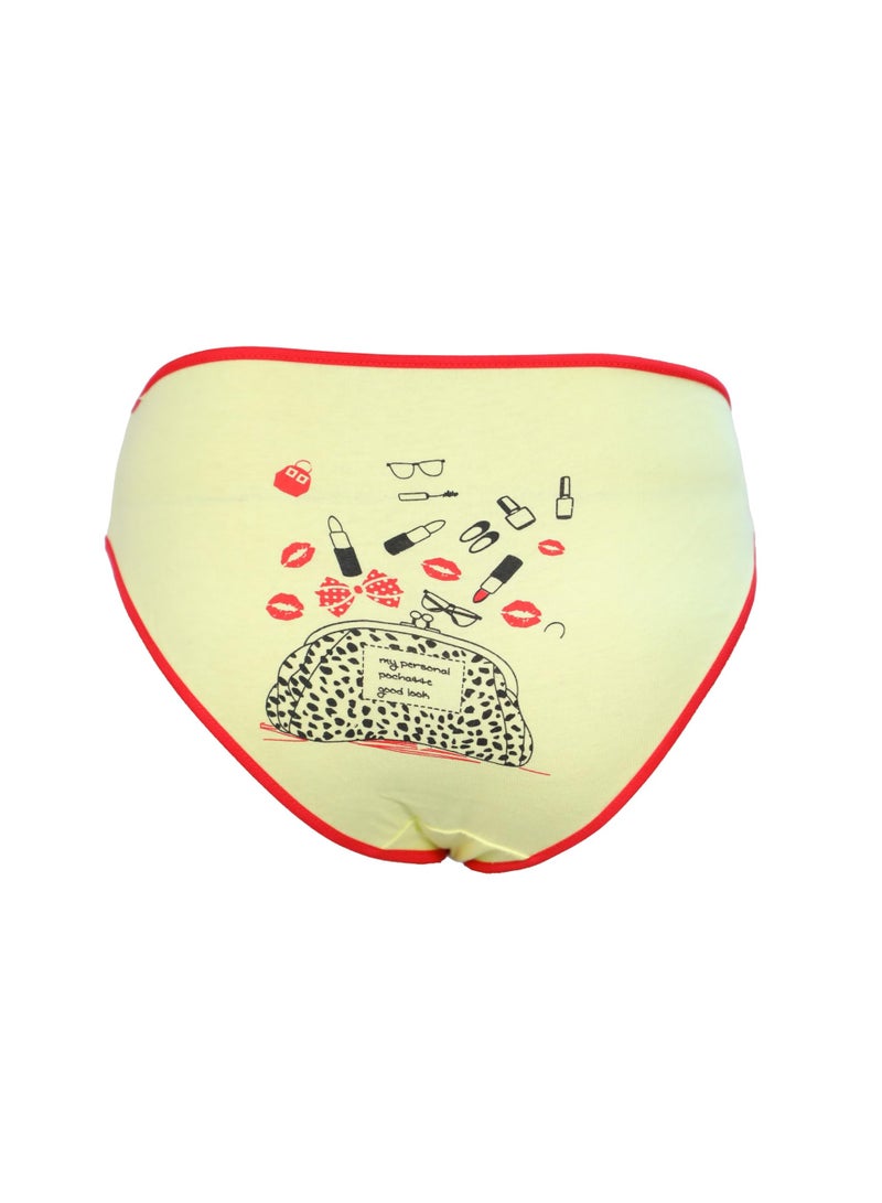 Dadoush Women's Polyester Underwear, 3 Pieces, Gray, Yellow, Fuchsia, Women's Bikini Panties by Daadoush (3-Pack) Free Size (M-L) - Image 2