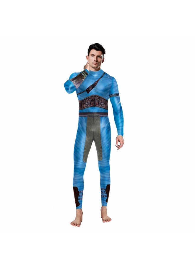 NIBEMINENT Halloween costumes: Avatar tight-fitting suit, The Way of Water cosplay one-piece suit, role-playing suit - Image 1