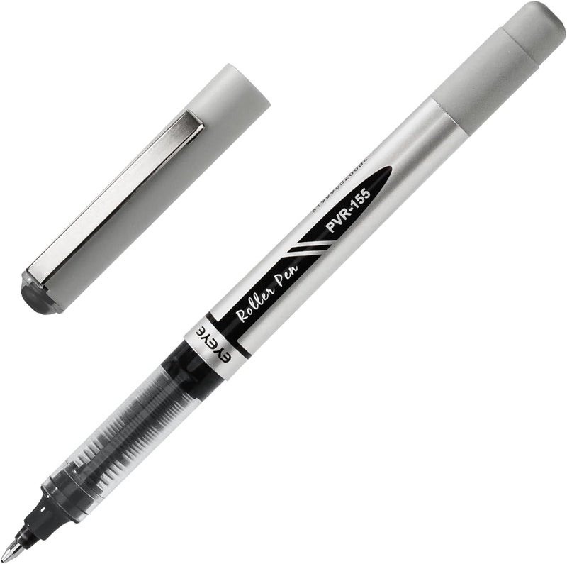 EYEYE Liquid Ink Rollerball Pens, 1.0mm Bold Point Tip, 12 Pack Black Rollerball Pens Quick Drying, Rolling Pen Smooth Writing for Journaling, Note Taking, Office and School Supplies - Image 5