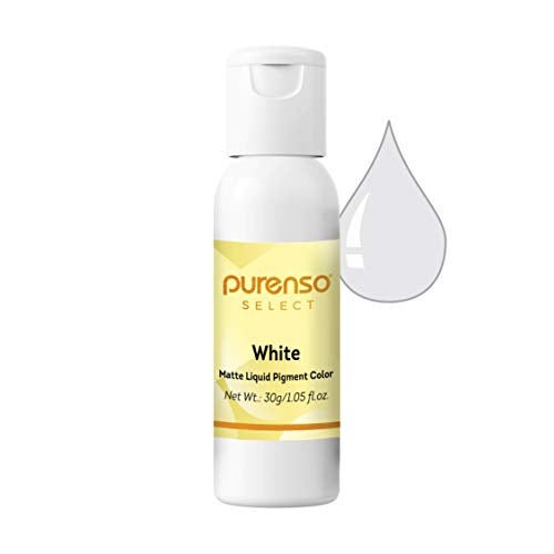Purenso Select - Matte White Liquid Pigment Color, 30g (Non Bleeding Dye for Soap Making) - Image 1