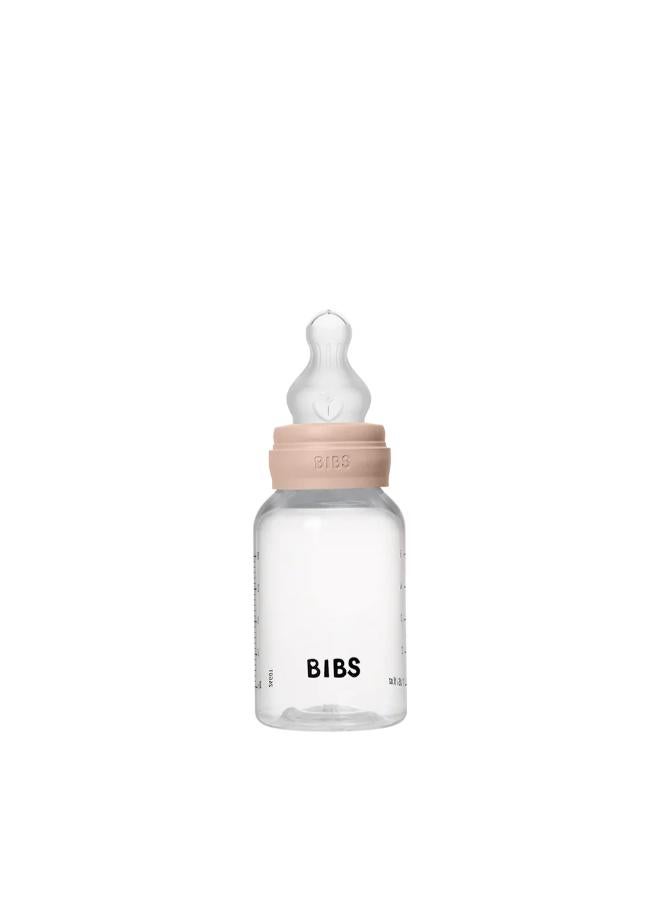BIBS Round Silicone Baby Bottle 1-Pack 150 ml Slow Flow – Blush - Image 1