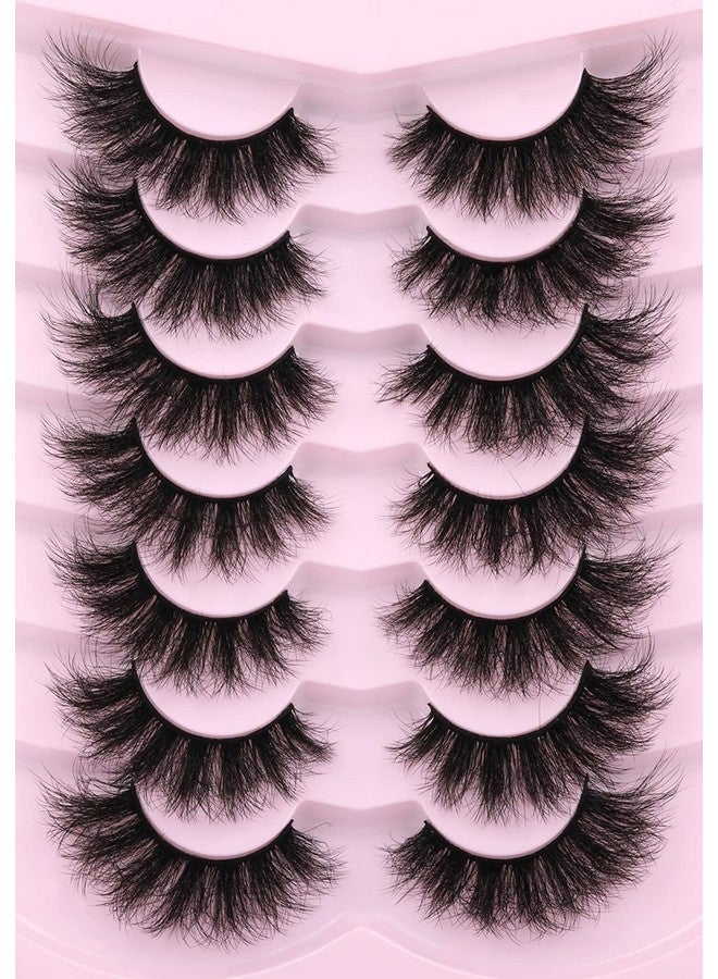 كيروميرو رموش صناعية ناعمة رموش صناعية من فرو المنك رموش طويلة وجذابة رموش شرائطية كثيفة 8D مجموعة رموش على شكل عين القطة - Image 1