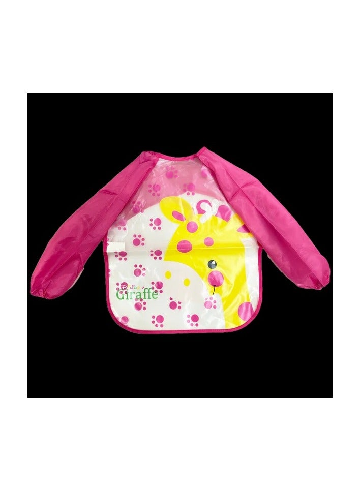 بولكاتوتس مريلة تغذية مقاومة للماء بأكمام كاملة من Polka Tots - زرافة - Image 1