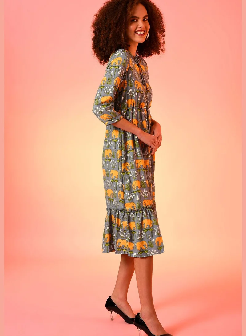 Campus Sutra Floral Print Dress
