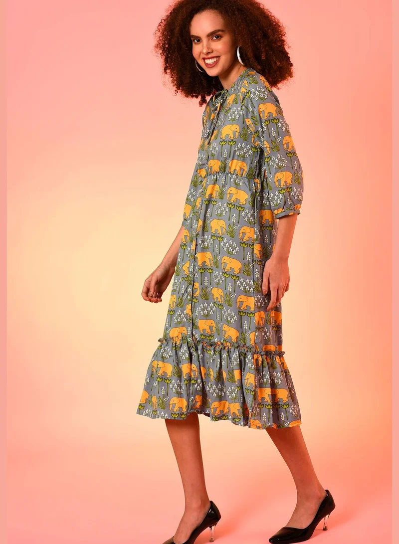 Campus Sutra Floral Print Dress