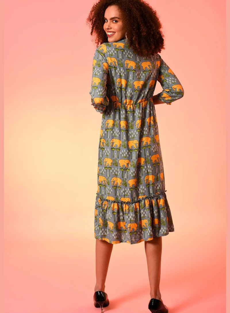 Campus Sutra Floral Print Dress