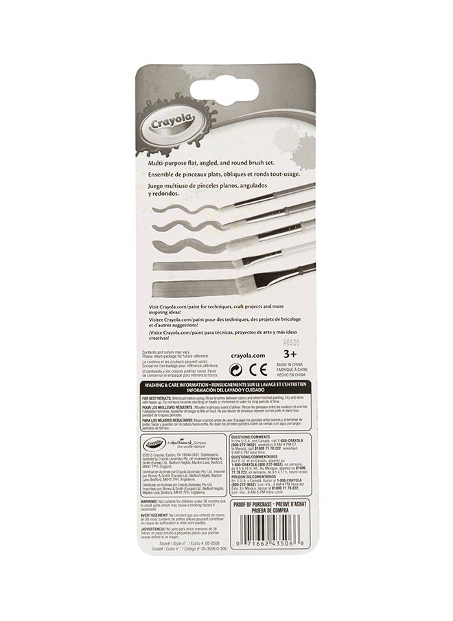 Crayola - Art And Craft Brush Set, 5 Count - Image 1