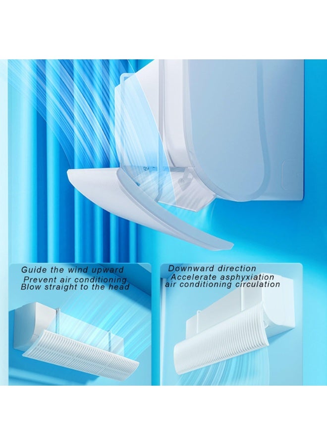 Air Conditioner Deflector Air Conditioning Wind Shield, Split Ac Adjustable Flow Deflector Preventing Ac From Blowing Directly, For Home Office Retractable Ac Windshield - Image 2