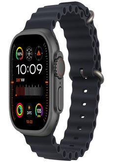 HK9 Ultra 2 Gen 6 SMART WATCH | 2.02inch 4GB Memory | Health Monitoring Functions, Tracking with Titanium AMOLED Display, Multi-Functional Smart Watch (Body:Titanium Black | Strap: Black)