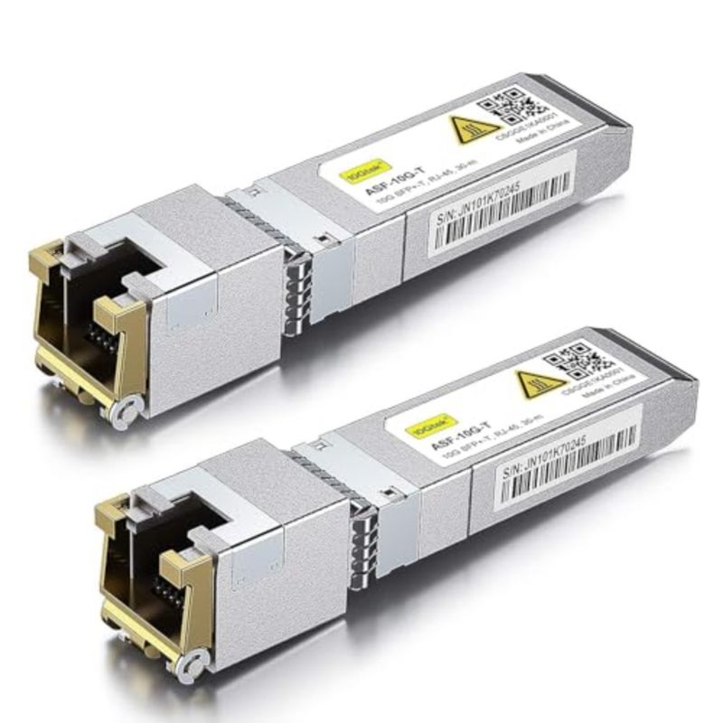2 حزمة 10GBASE-T SFP + إلى RJ-45 جهاز إرسال واستقبال، وحدة إيثرنت نحاسية CAT6a، تصل إلى 30 مترًا، لـ Cisco SFP-G-T-S، Meraki، Fortinet - Image 2