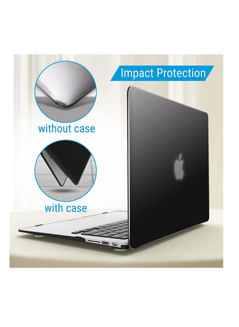 Ntech - Ntech 3in1 Compatible with Old Version MacBook Air 13.3 Inch Case Release |2010-2017| Models: A1466/A1369  Plastic Hard Shell Case with Keyboard & Screen Protector Cover For MacBook Air 13 Inch (BlacK - Image 1