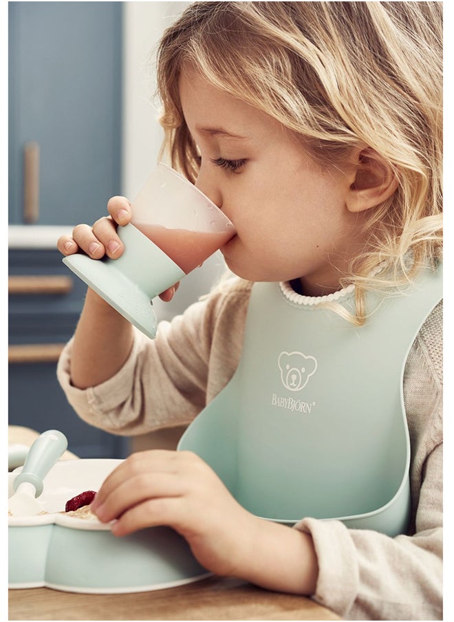 BABYBJORN 4 Pieces Baby Feeding Set - Powder Green  - Image 3