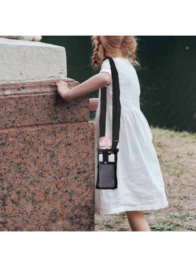 كيلا حقيبة حاملة زجاجات المياه 2 قطعة مع حزام كتف قابل للتعديل - حقيبة زجاجات مياه للشاطئ والرياضة للمشي لمسافات طويلة وصالة الألعاب الرياضية والتخييم والمشي والسفر - Image 5