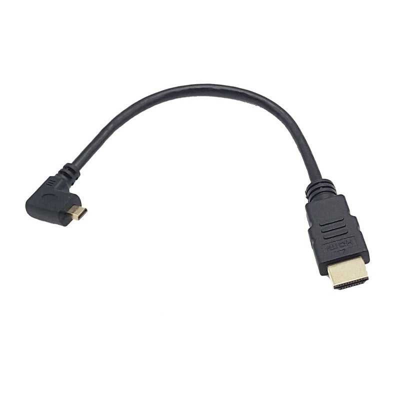 Seadream 8inch 90 Degree Left Angle Micro HDMI Male To HDMI Male Cable Connector (1Pack) (Left Angled) - Image 3