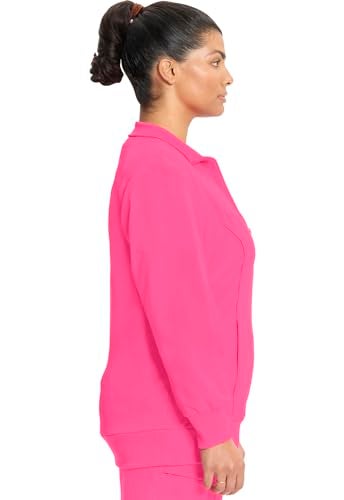 Cherokee Infinity Zip Front Scrub Jackets for Women, 4-Way Stretch Fabric 2391A, XXS, Carmine Pink - Image 5
