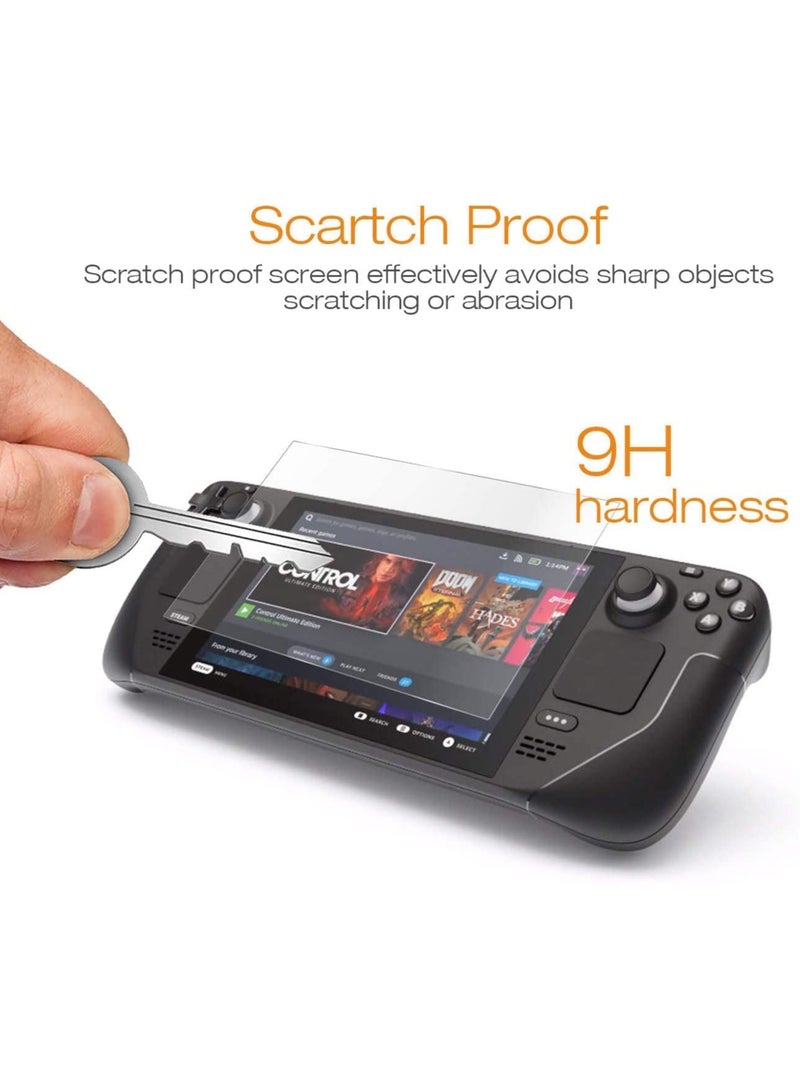 Loquat 2 Pack Screen Protector for Steam Deck 2022 9H Tempered Glass Film Anti-Scratch HD Clear Protector 7 Inch  - Image 3