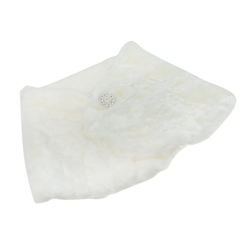 Fakeface Women Elegant Cape Shawls Spring Wedding Wraps Capelet Ivory One Size - Image 4