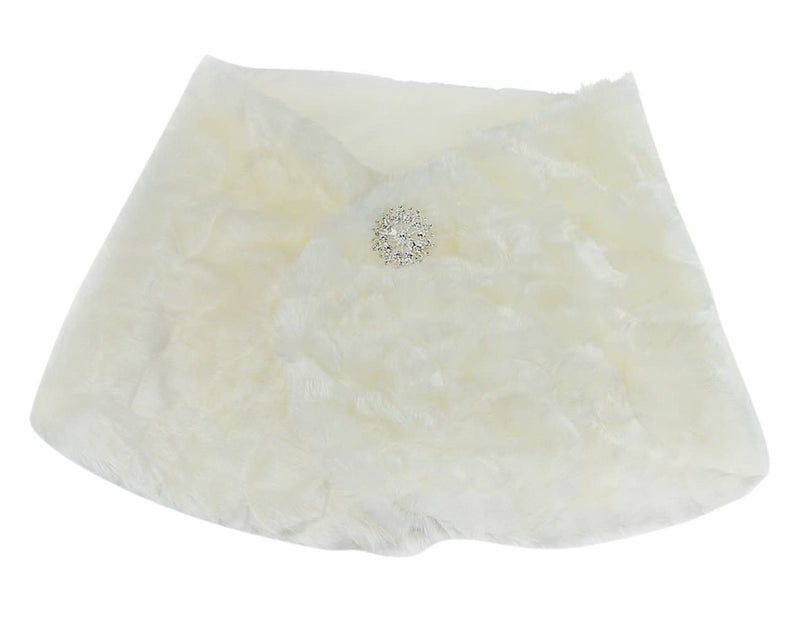 Fakeface Women Elegant Cape Shawls Spring Wedding Wraps Capelet Ivory One Size - Image 3