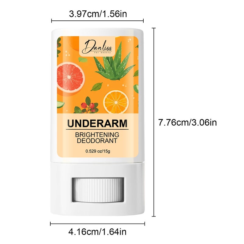 Danliss Brightening Antiperspirant Deodorant Stick 15g, Aloe Vera & Citrus Underarm Brightening & Odor Control Solid Fragrance - Image 5