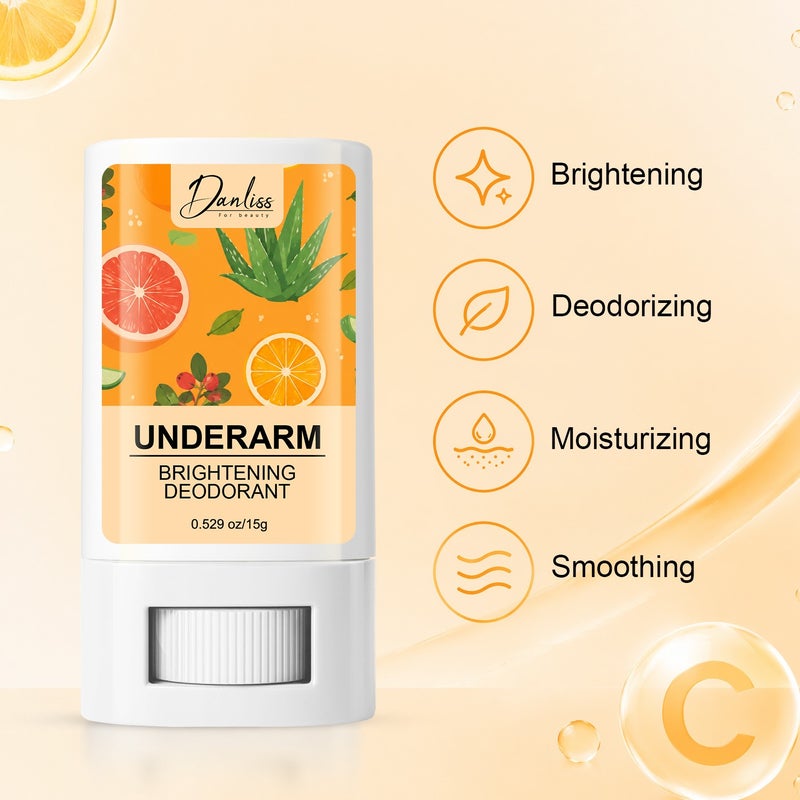 Danliss Brightening Antiperspirant Deodorant Stick 15g, Aloe Vera & Citrus Underarm Brightening & Odor Control Solid Fragrance - Image 3