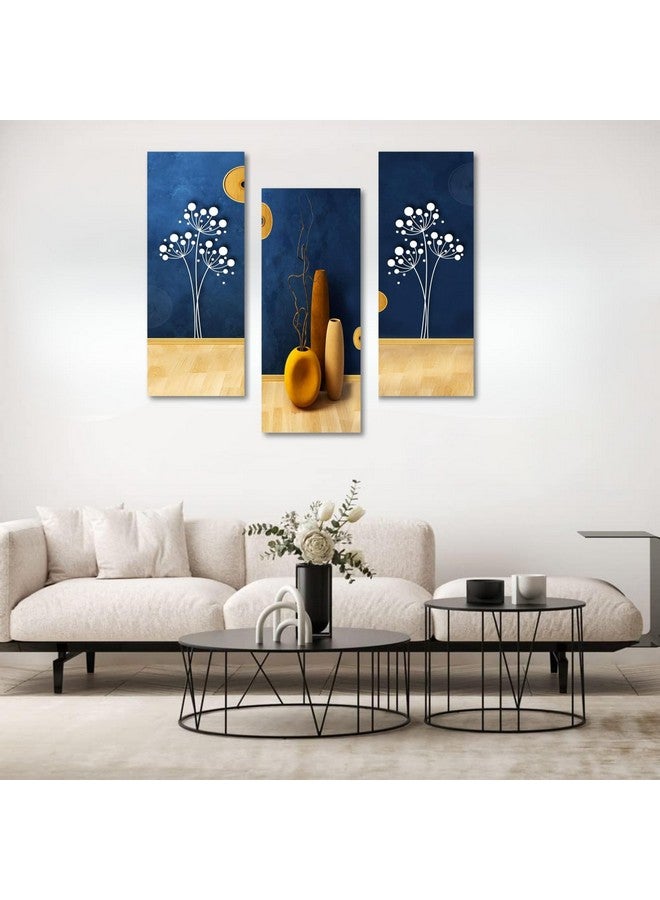 Masstone Floral Wall Painting | Flower Vases Framed Art Painting | Wall Decor Set of 3 (15 x 18 Inch) | Wall Paintings for Living Room - Image 4